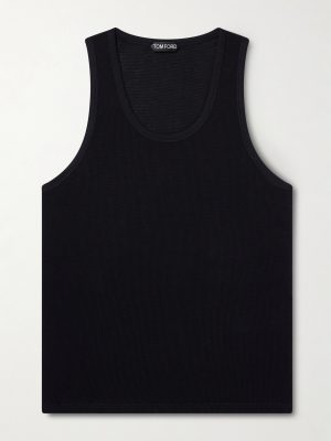 Open-Knit Cotton Tank Top