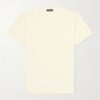 Slim-Fit Logo-Embroidered Cotton and Silk-Blend Jersey T-Shirt