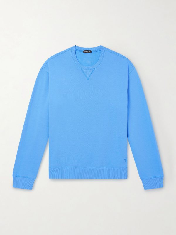 Logo-Embroidered Cotton-Jersey Sweatshirt