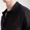 Open-Knit Sea Island Cotton and Silk-Blend Polo Shirt - CU