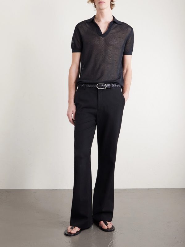 Open-Knit Sea Island Cotton and Silk-Blend Polo Shirt - OU