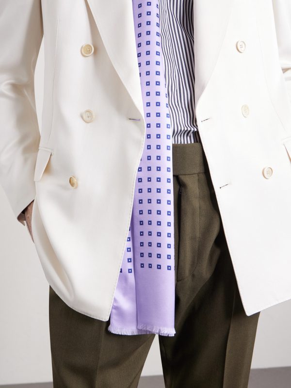 Silk-Jacquard Scarf - BK