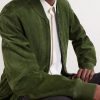 Perforated Suede Bomber Jacket - CU