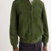 Perforated Suede Bomber Jacket - FR