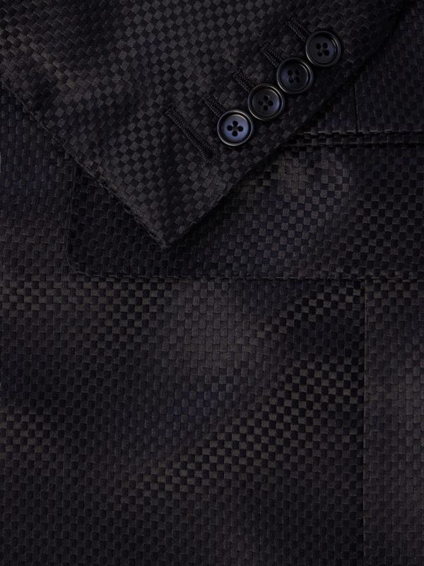 Double-Breasted Silk-Hopsack Blazer - E1