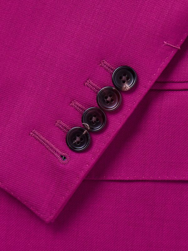 Slim-Fit Double-Breasted Wool-Twill Suit Jacket - CU Slim-Fit Double-Breasted Wool-Twill Suit Jacket - CU