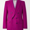 Slim-Fit Double-Breasted Wool-Twill Suit Jacket Slim-Fit Double-Breasted Wool-Twill Suit Jacket