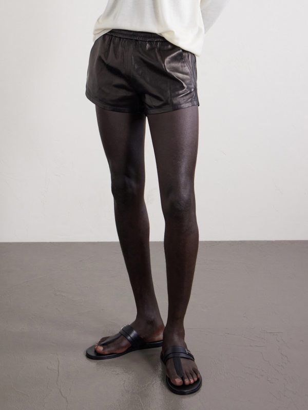 Slim-Fit Leather Shorts - FR Slim-Fit Leather Shorts - FR