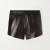Slim-Fit Leather Shorts Slim-Fit Leather Shorts