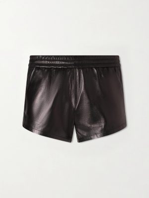 Slim-Fit Leather Shorts Slim-Fit Leather Shorts