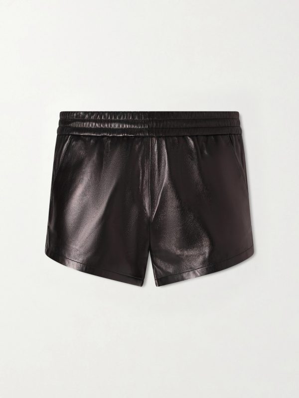 Slim-Fit Leather Shorts Slim-Fit Leather Shorts