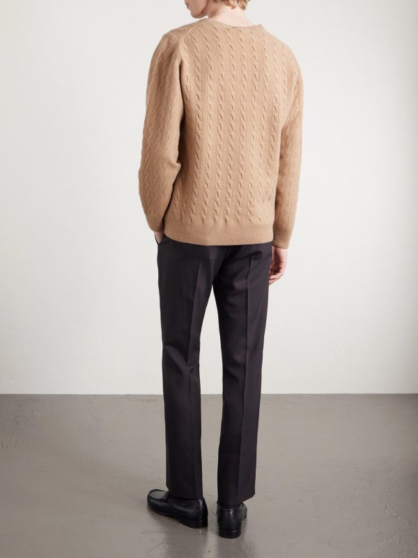 Cable-Knit Wool Sweater - BK