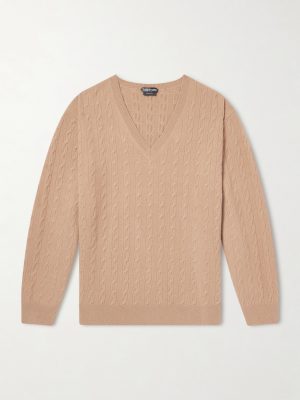 Cable-Knit Wool Sweater