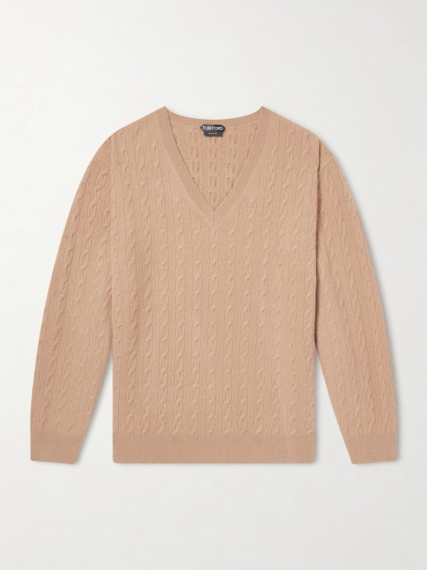 Cable-Knit Wool Sweater