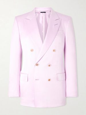 Double-Breasted Silk-Gabardine Blazer Double-Breasted Silk-Gabardine Blazer