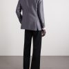 Double-Breasted Silk Blazer - BK Double-Breasted Silk Blazer - BK