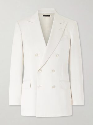 Double-Breasted Silk-Gabardine Blazer Double-Breasted Silk-Gabardine Blazer