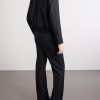 Leather-Trimmed Wool and Silk-Blend Jacket - BK Leather-Trimmed Wool and Silk-Blend Jacket - BK