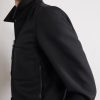 Leather-Trimmed Wool and Silk-Blend Jacket - CU Leather-Trimmed Wool and Silk-Blend Jacket - CU