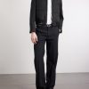 Leather-Trimmed Wool and Silk-Blend Jacket - OU Leather-Trimmed Wool and Silk-Blend Jacket - OU