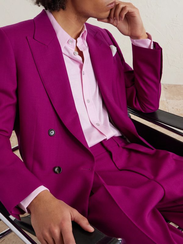 Wide-Leg Wool-Twill Pleated Suit Trousers - CU