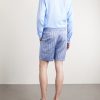 Straight-Leg Striped Silk-Twill Shorts - BK