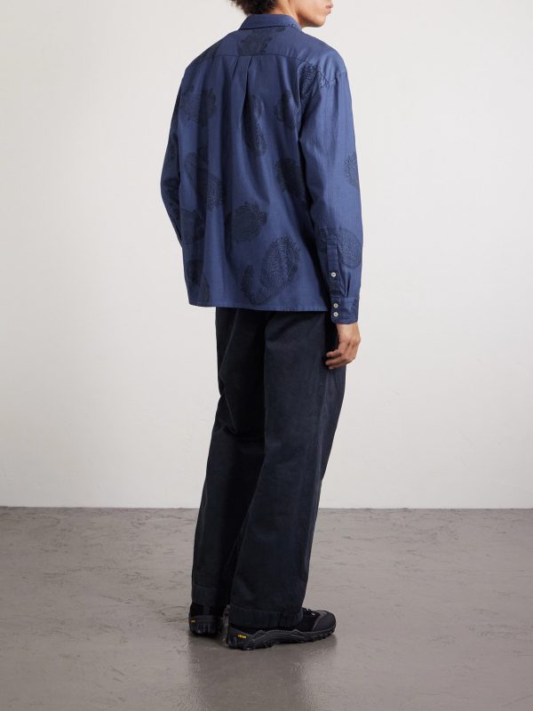 + Nanamica Paisley-Print Cotton-Twill Shirt - BK