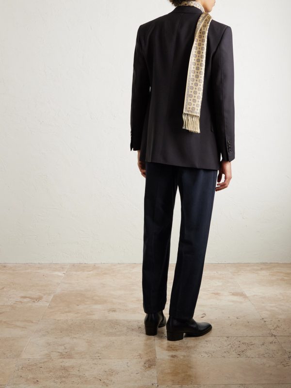 Straight-Leg Cotton-Drill Trousers - BK
