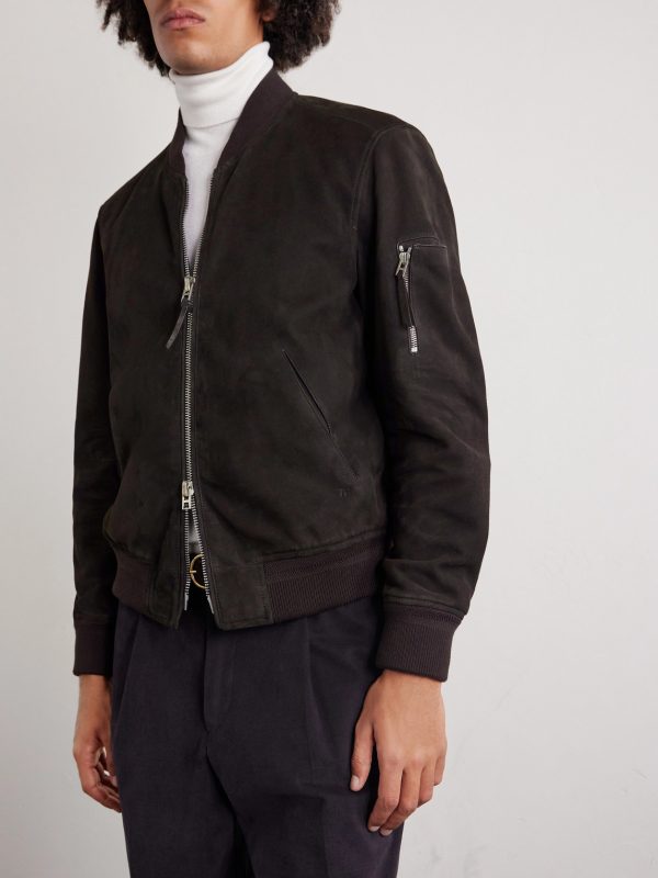 Suede Bomber Jacket - FR