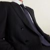 Double-Breasted Pinstriped Wool Suit Jacket - E1 Double-Breasted Pinstriped Wool Suit Jacket - E1