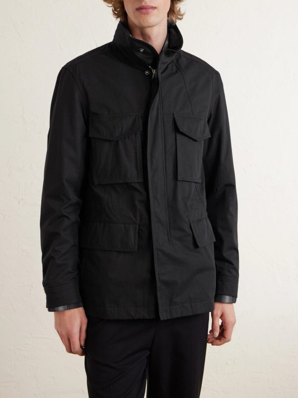 Cotton and Silk-Blend Hooded Field Jacket - FR Cotton and Silk-Blend Hooded Field Jacket - FR