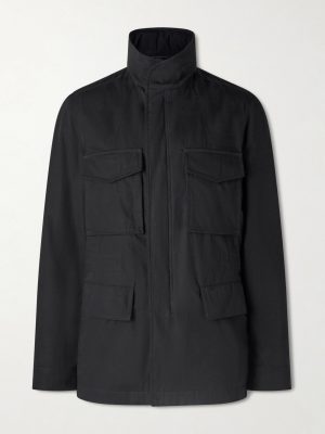 Cotton and Silk-Blend Hooded Field Jacket Cotton and Silk-Blend Hooded Field Jacket