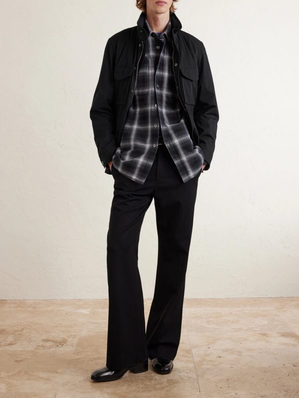 Cotton and Silk-Blend Hooded Field Jacket - OU Cotton and Silk-Blend Hooded Field Jacket - OU