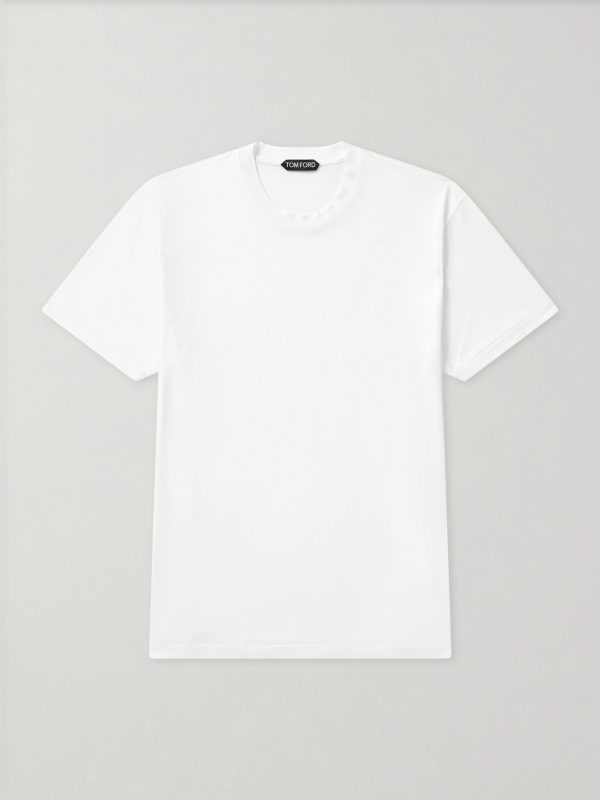 Lyocell and Cotton-Blend T-Shirt Lyocell and Cotton-Blend T-Shirt