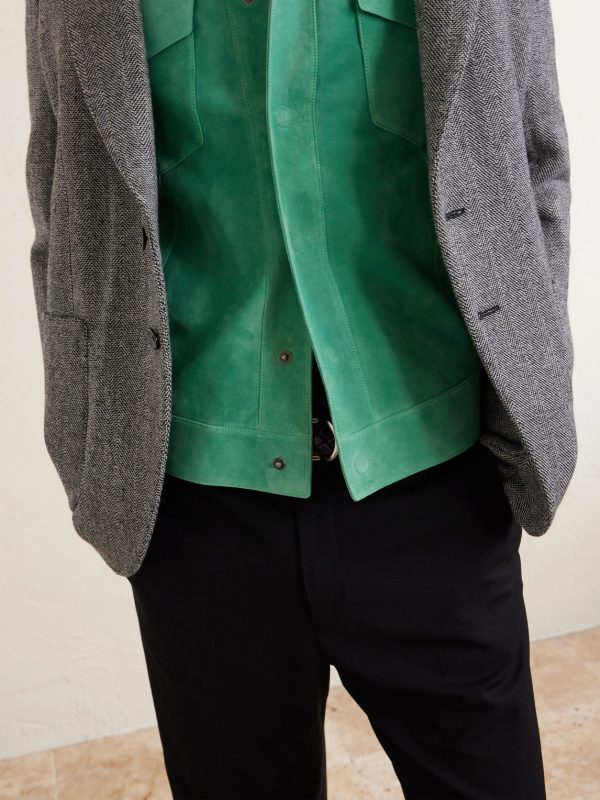 Slim-Fit Suede Jacket - CU
