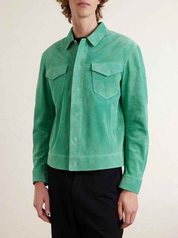 Slim-Fit Suede Jacket - FR