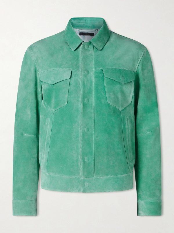 Slim-Fit Suede Jacket