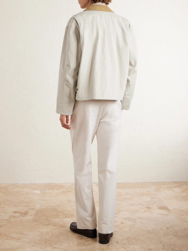 Suede-Trimmed Cotton-Canvas Field Jacket - BK