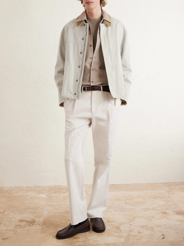 Suede-Trimmed Cotton-Canvas Field Jacket - OU