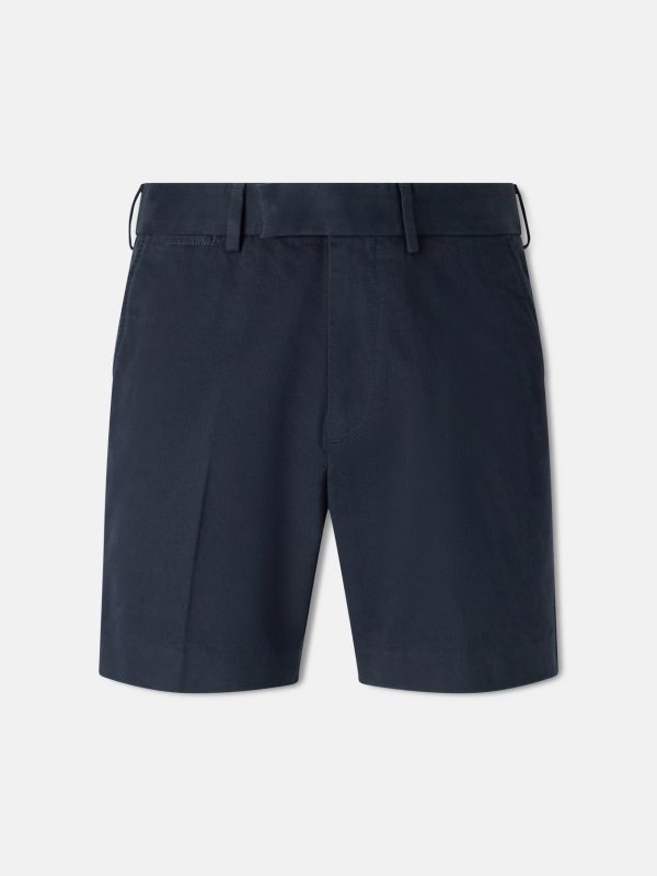 Straight-Leg Brushed Cotton-Drill Shorts Straight-Leg Brushed Cotton-Drill Shorts