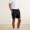 Straight-Leg Brushed Cotton-Drill Shorts - OU Straight-Leg Brushed Cotton-Drill Shorts - OU