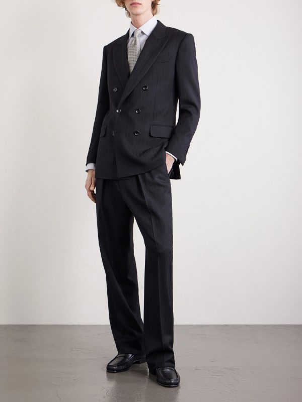 Slim-Fit Cutaway-Collar Houndstooth Cotton Shirt - OU