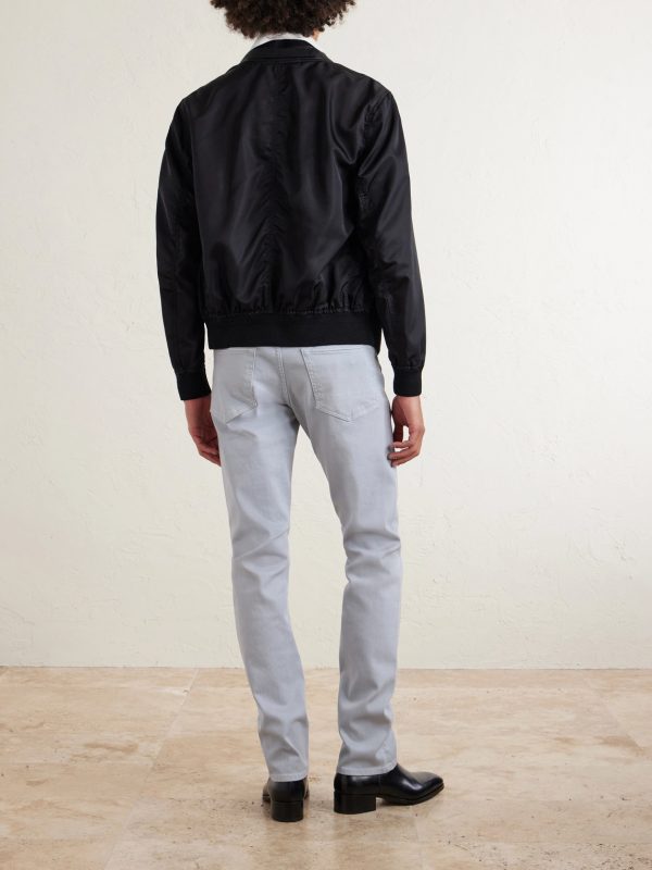 Slim-Fit Straight-Leg Cotton-Blend Trousers - BK Slim-Fit Straight-Leg Cotton-Blend Trousers - BK