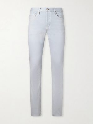 Slim-Fit Straight-Leg Cotton-Blend Trousers