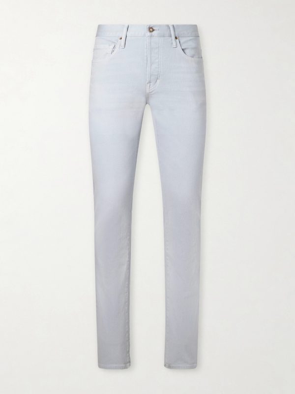 Slim-Fit Straight-Leg Cotton-Blend Trousers Slim-Fit Straight-Leg Cotton-Blend Trousers