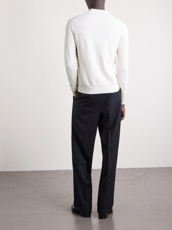 Silk and Cotton-Blend Piqué Polo Shirt - BK Silk and Cotton-Blend Piqué Polo Shirt - BK