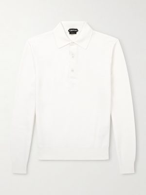 Silk and Cotton-Blend Piqué Polo Shirt Silk and Cotton-Blend Piqué Polo Shirt