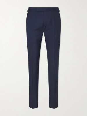 Straight-Leg Super 120s Wool Suit Trousers