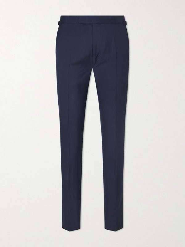 Straight-Leg Super 120s Wool Suit Trousers