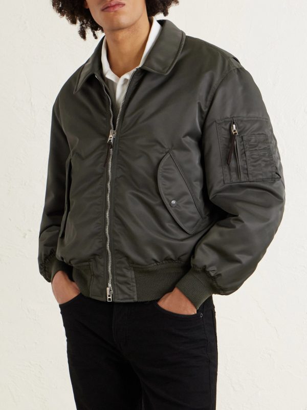 Padded Satin Bomber Jacket - FR Padded Satin Bomber Jacket - FR
